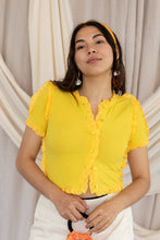 Load image into Gallery viewer, THE RUFFLE EDGE TOP ~ Lemon
