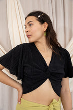 Load image into Gallery viewer, THE DISCO KNOT TOP ~ Black