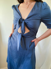 Load image into Gallery viewer, ALL TIED UP DRESS ~ NAVY BLUE