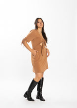Load image into Gallery viewer, ALL TIED UP DRESS ~ CARAMEL