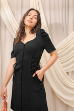 Load image into Gallery viewer, THE DOUBLE LACEUP DRESS ~ BLACK