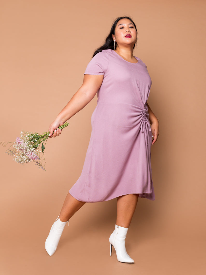 THE EVERYDAY RUCHED DRESS - Orchid