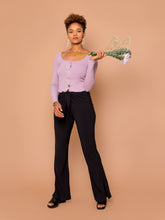 Load image into Gallery viewer, THE TIED SLIM FLARE PANT ~ Black