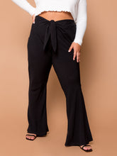Load image into Gallery viewer, THE TIED SLIM FLARE PANT ~ Black
