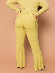 THE TIED SLIM FLARE PANT ~ Pear