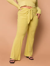 Load image into Gallery viewer, THE TIED SLIM FLARE PANT ~ Pear