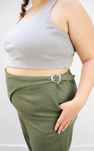 Load image into Gallery viewer, HEART BUCKLE PANTS ~ MOSS