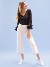 Load image into Gallery viewer, THE RUFFLE SLEEVE TOP ~ IVORY