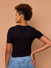Load image into Gallery viewer, THE PEARL DROP TEE ~ Black