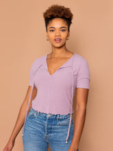 Load image into Gallery viewer, THE PEARL DROP TEE ~ Orchid