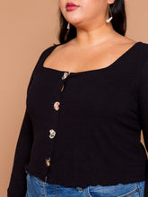 Load image into Gallery viewer, THE BUTTON PARTY CARDI - Black
