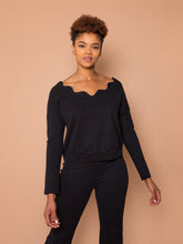Load image into Gallery viewer, THE WAVY BABY PULLOVER -  Black