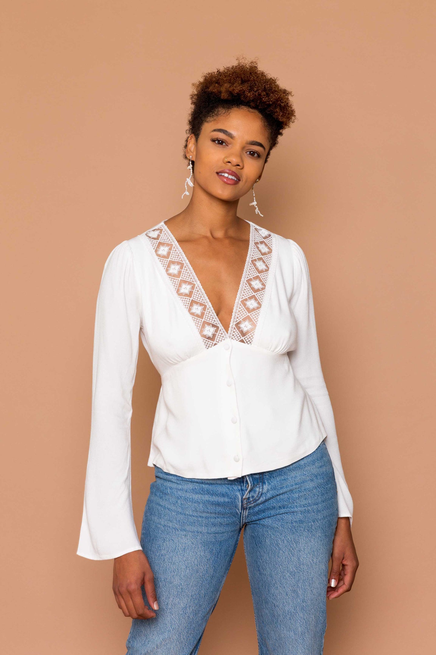 THE LOVERS LACE TOP - Milk