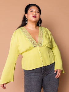 THE LOVERS LACE TOP ~ Pear