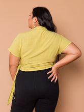 Load image into Gallery viewer, THE BOWLER WRAP TOP ~ Pear