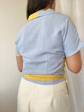 Load image into Gallery viewer, BOWLER WRAP TOP ~ Sun &amp; Sky