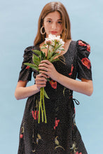 Load image into Gallery viewer, THE DOUBLE LACEUP DRESS ~ NIGHT GARDEN
