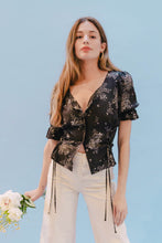Load image into Gallery viewer, THE DOUBLE LACEUP TOP ~ IVORY