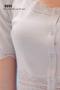 THE LACEY TEE ~ DOVE